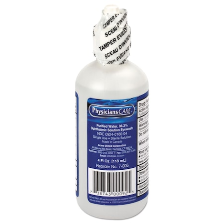 First Aid Only Refill for SmartCompliance General Business Cabinet, 4 oz Eyewash Bottle FAE-7016